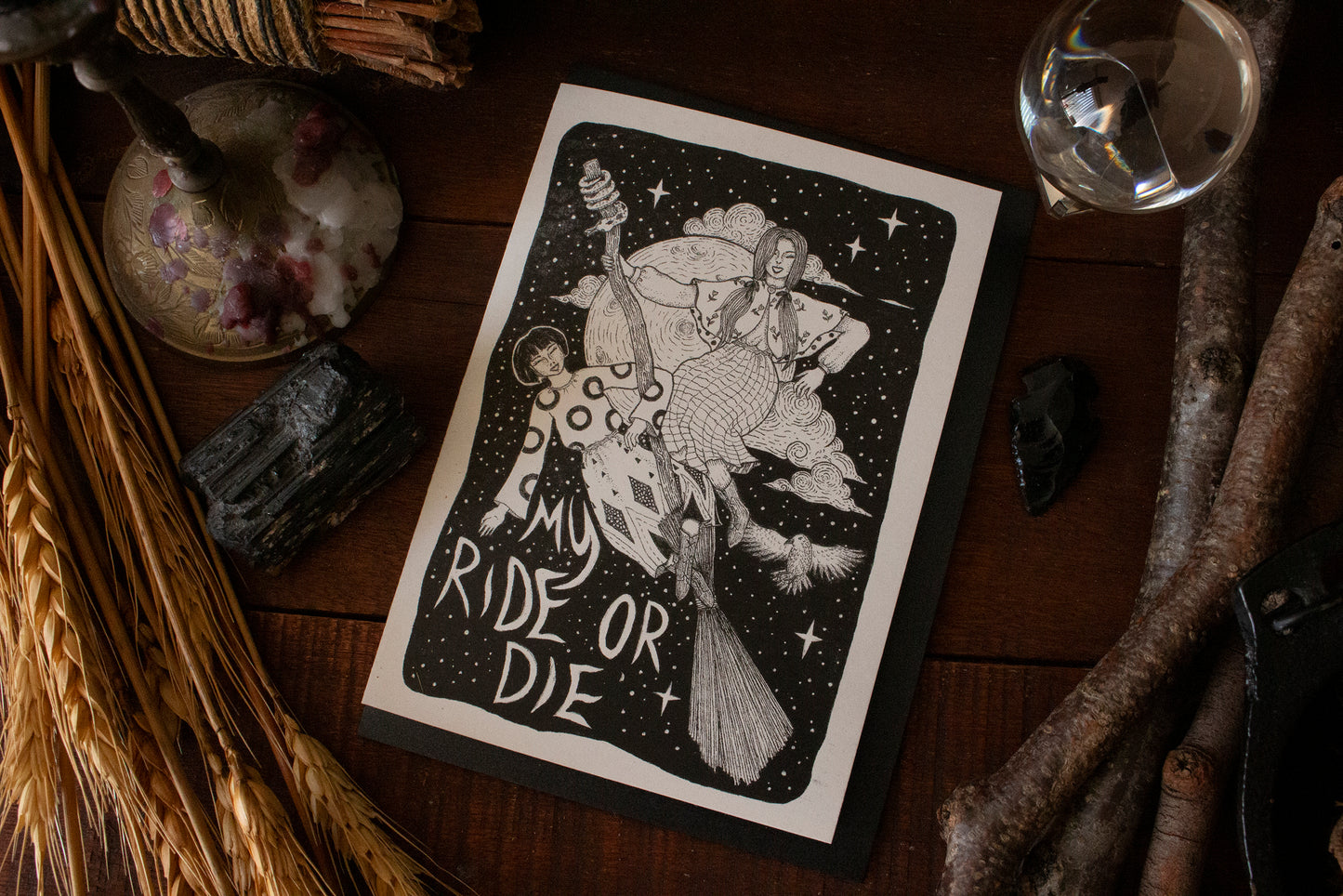 RIDE OR DIE GREETING CARD