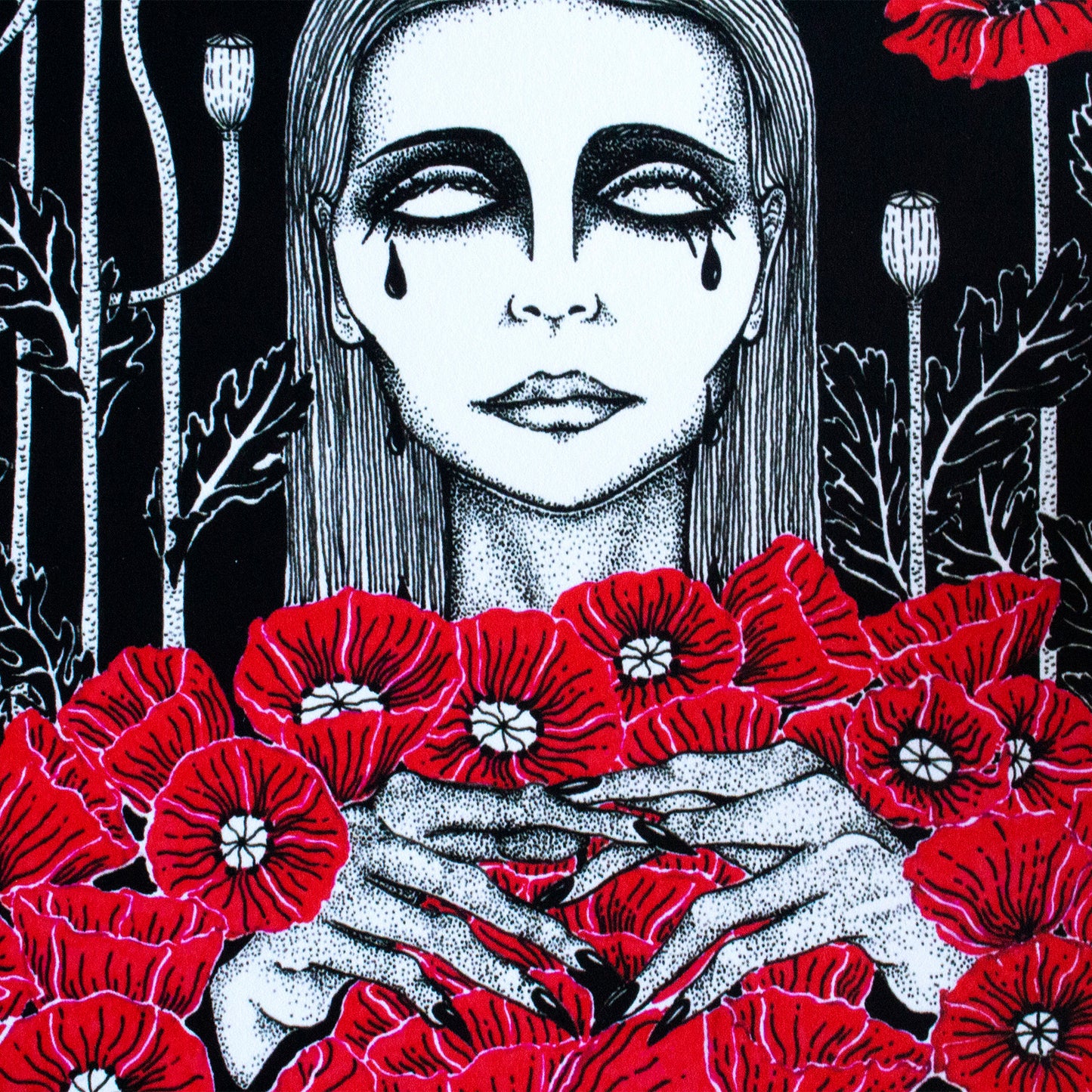 UNDERNEATH THE POPPY FIELD ART PRINT