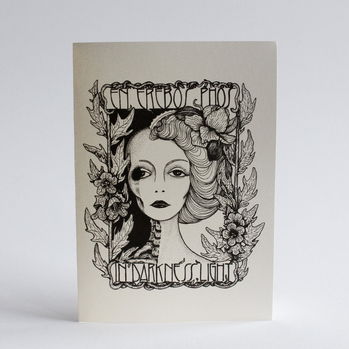 EN EREBOS PHOS GODDESS HECATE WITCHCRAFT GREETING CARD