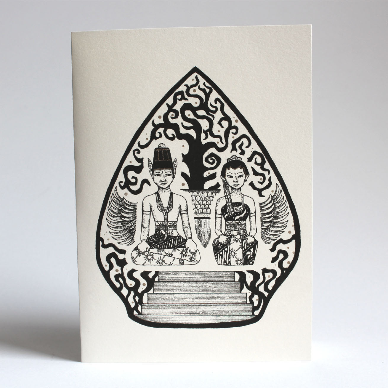 JAVANESE WEDDING LORO BLONYO GREETING CARD