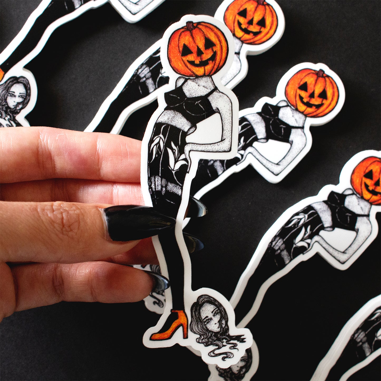 PUMPKIN HEAD VINYL STICKER