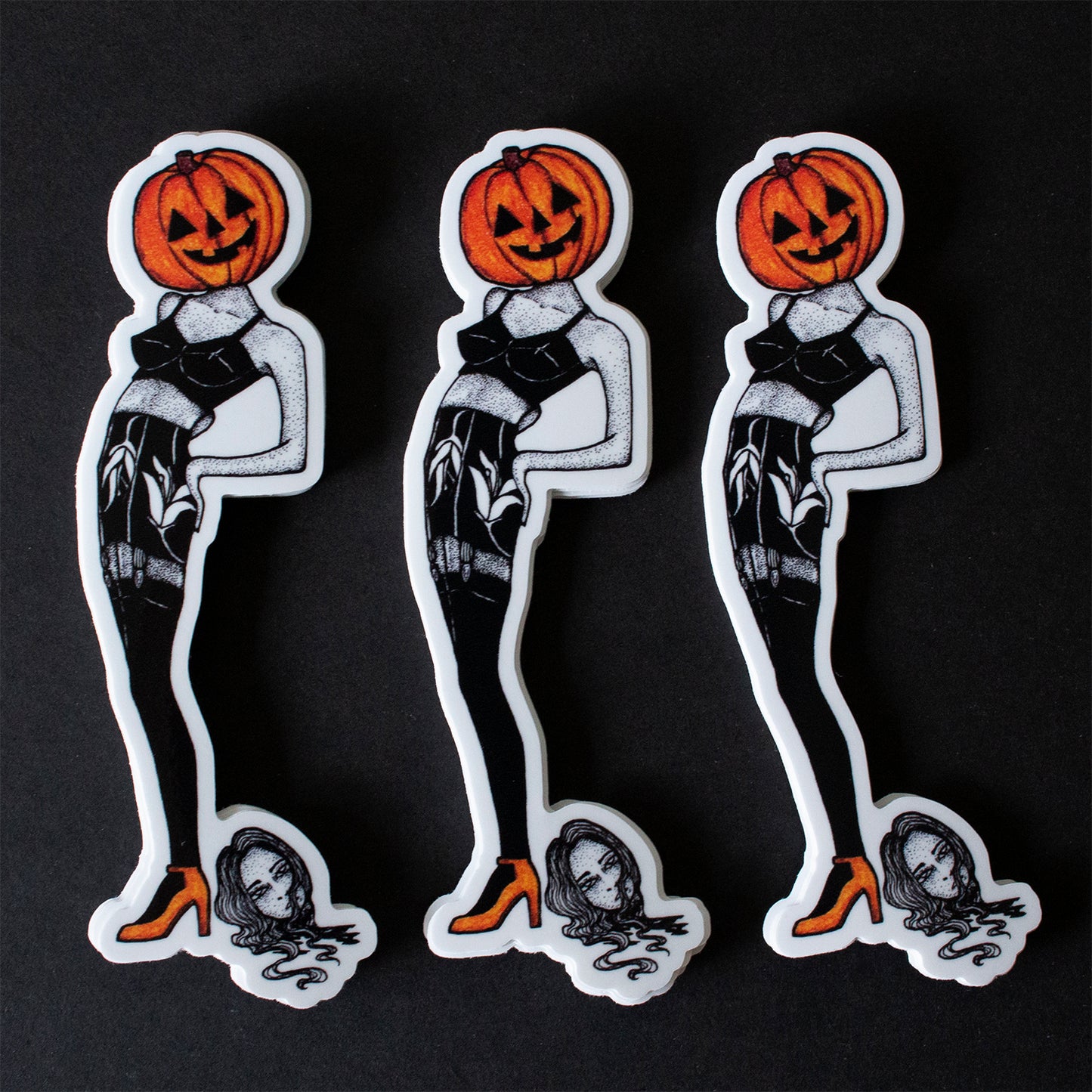 PUMPKIN HEAD VINYL STICKER