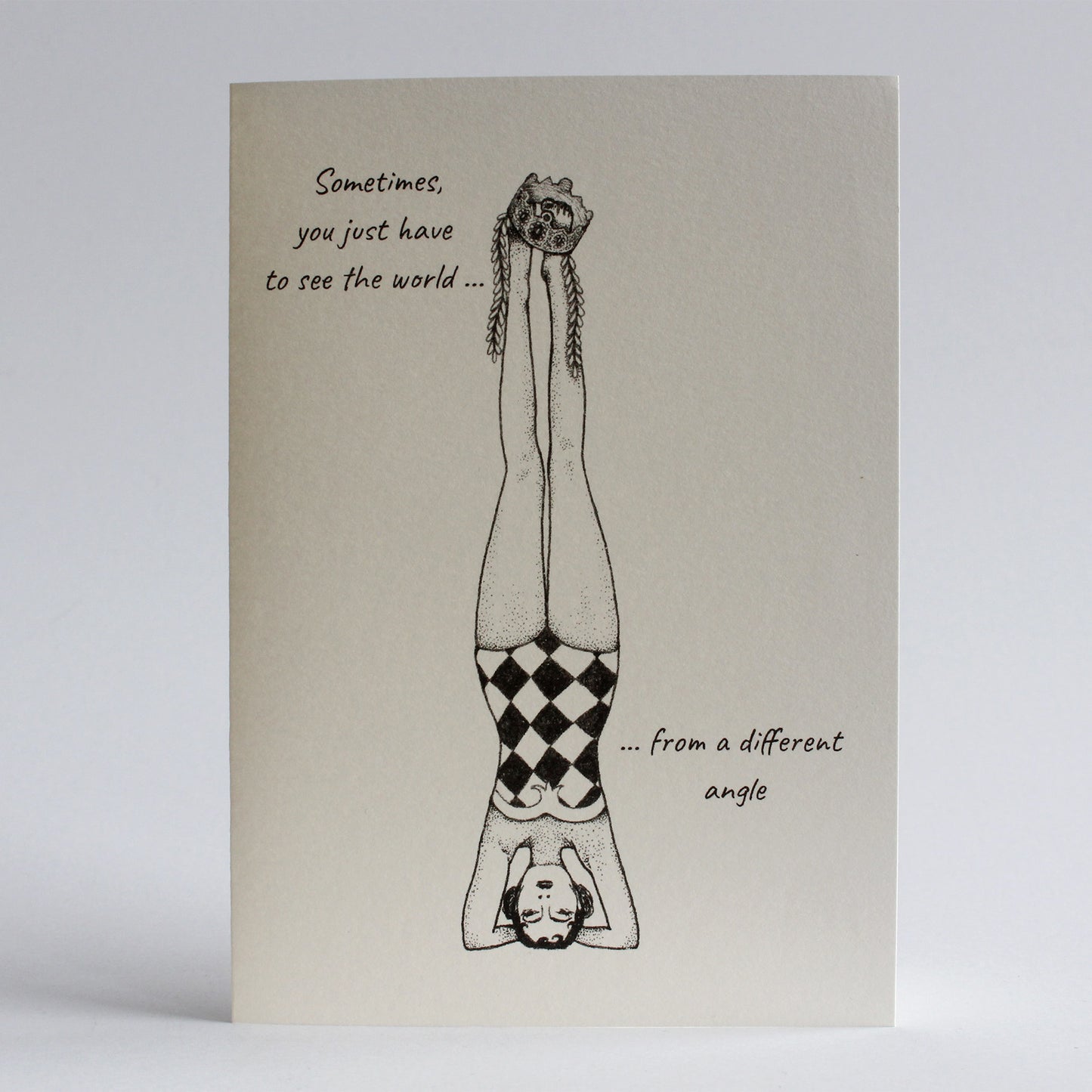 YOGA SIRSASANA AFFIRMATION GREETING CARD
