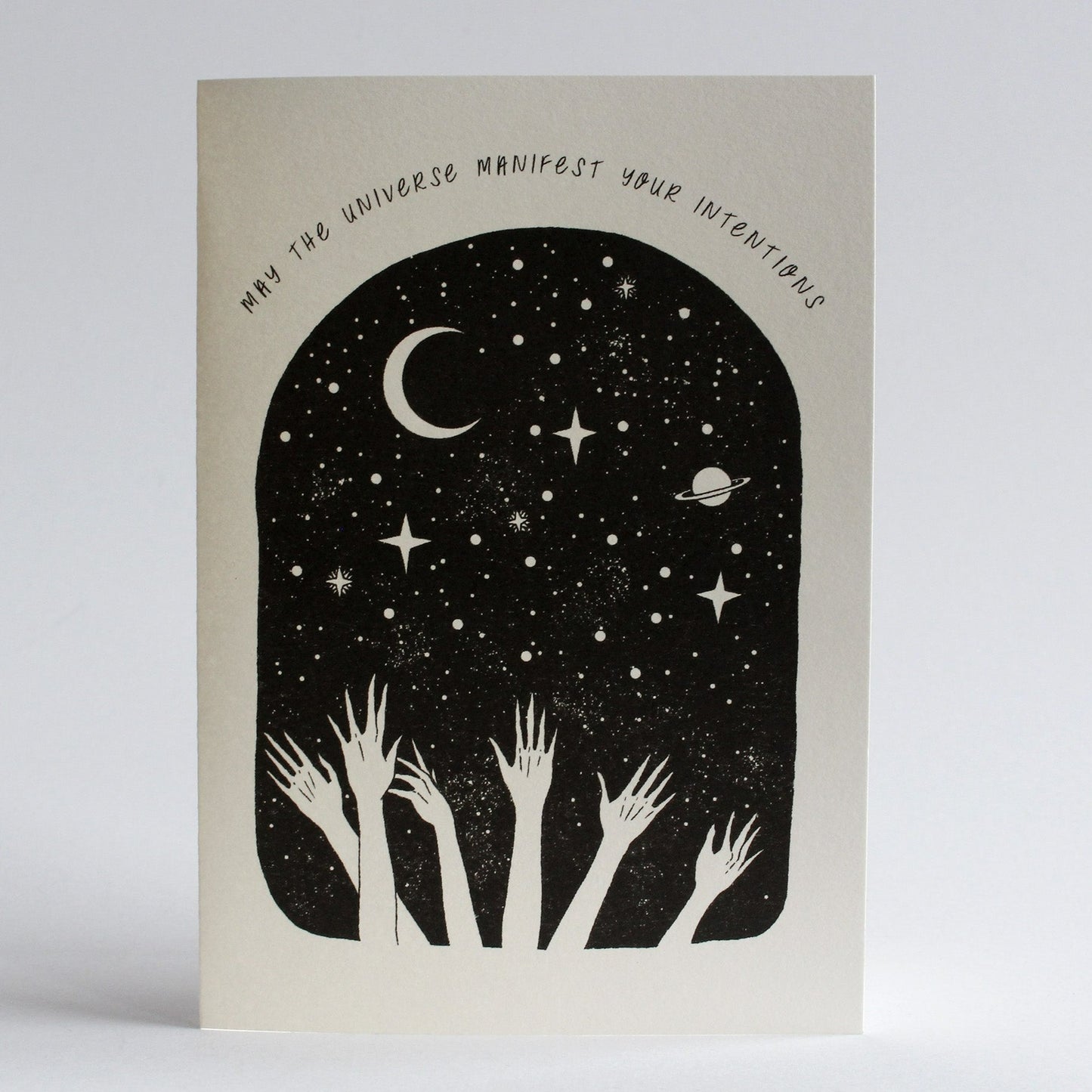 "MAY THE UNIVERSE MANIFEST YOUR INTENTIONS" GREETING CARD
