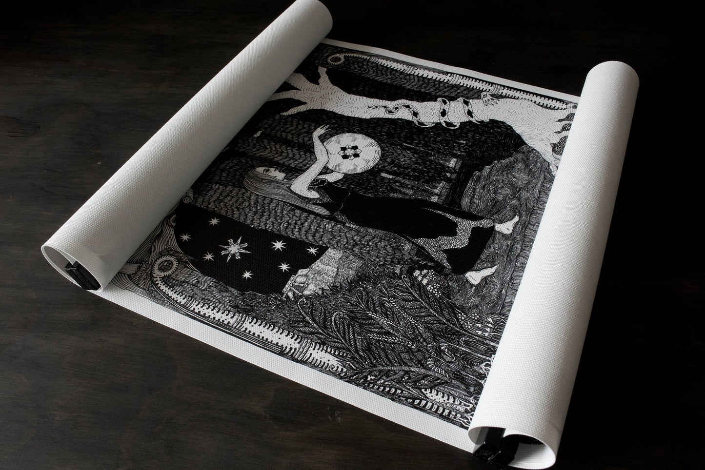 "THE DESCENT OF INANNA" CANVAS ART PRINT SCROLL