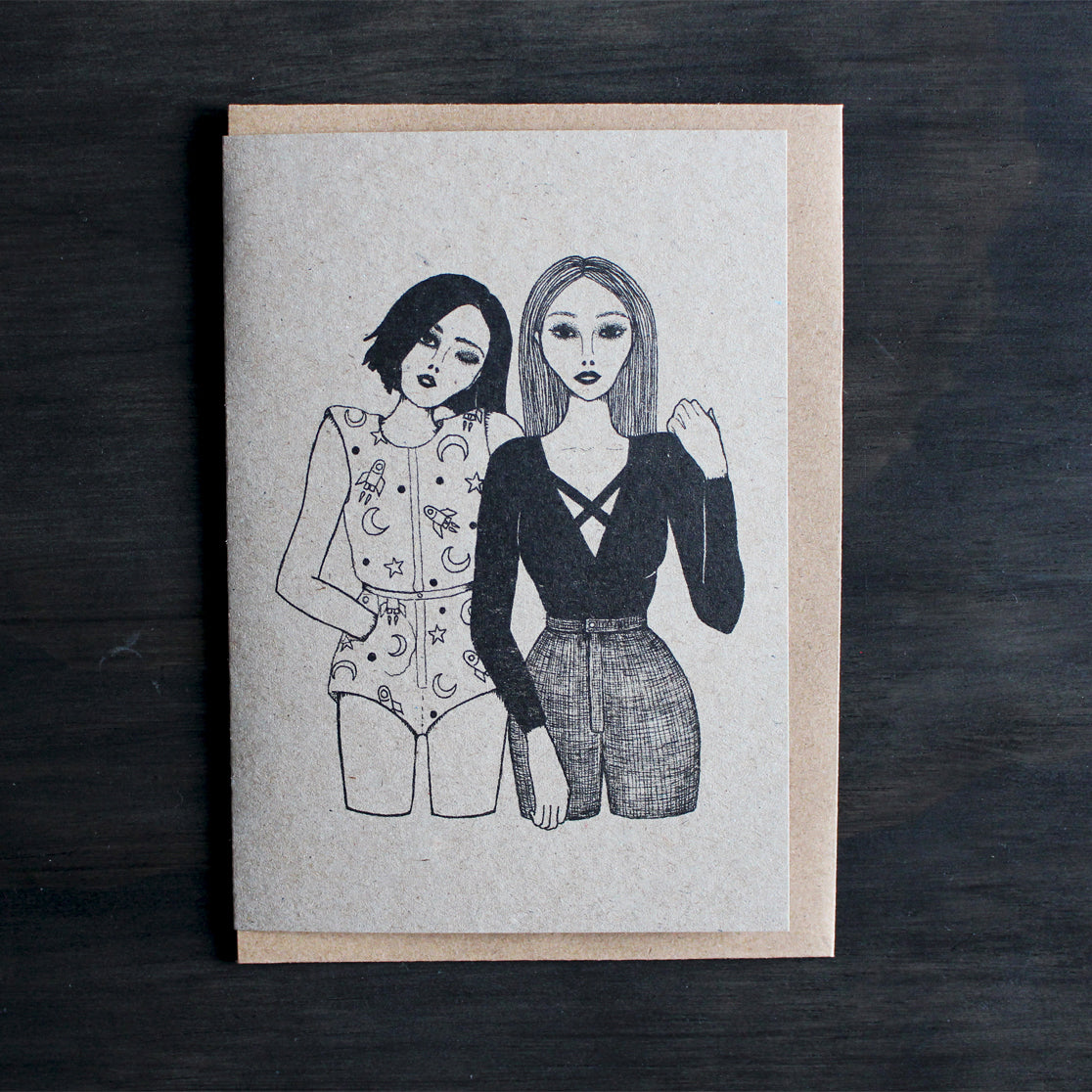 GIRLFRIEND FRIENDSHIP GREETING CARD