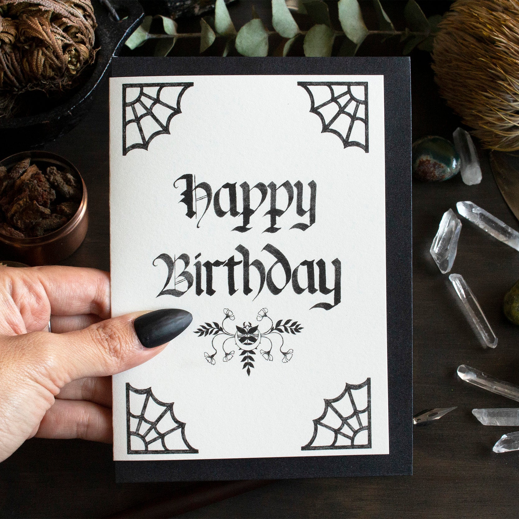 GOTHIC HAPPY BIRTHDAY GREETING CARD – melancholymemento