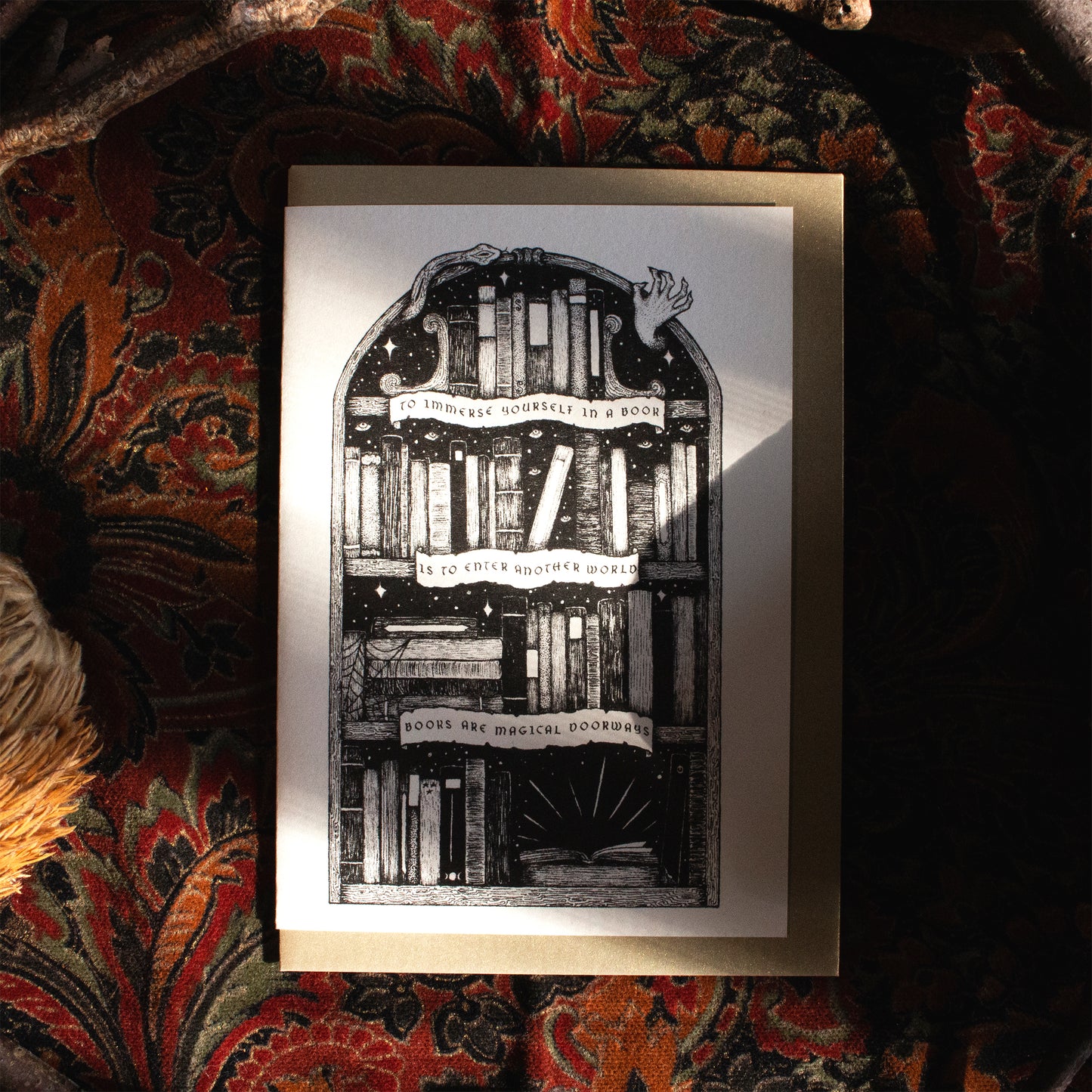 MAGICAL BOOKSHELF GREETING CARD