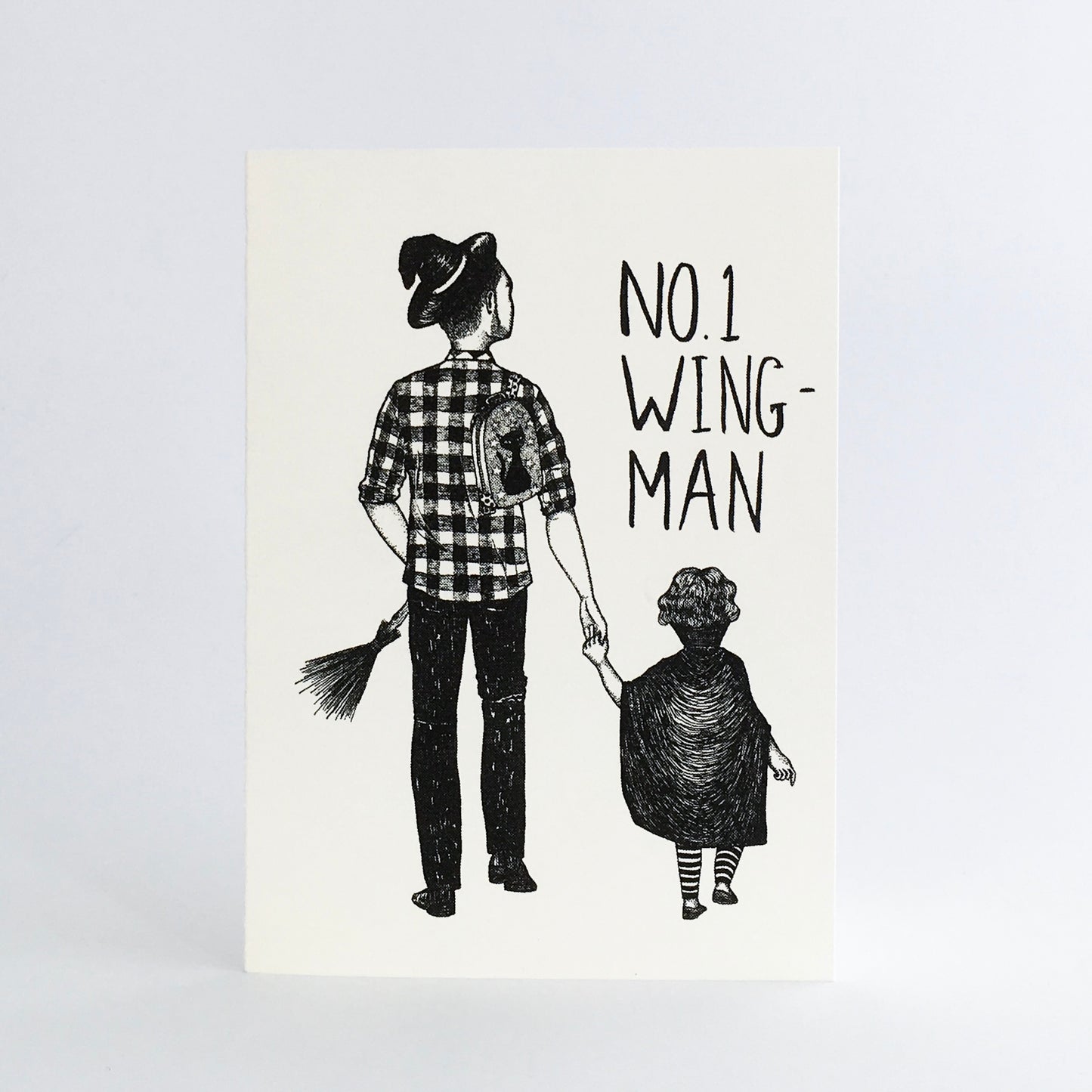 NO 1 WINGMAN FOR DAD GREETING CARD