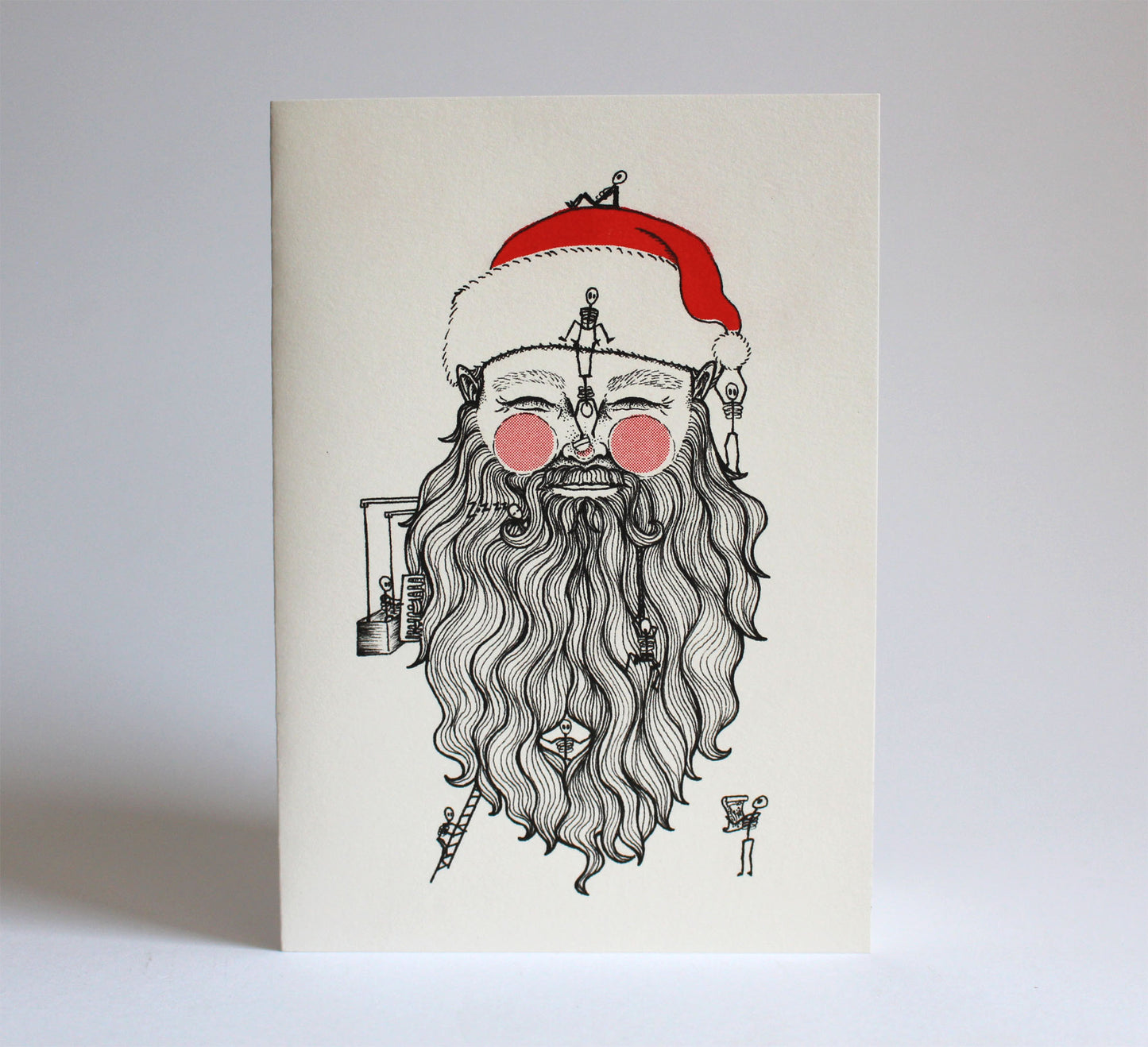 SANTA HEAD HONCHO CHRISTMAS GREETING CARD