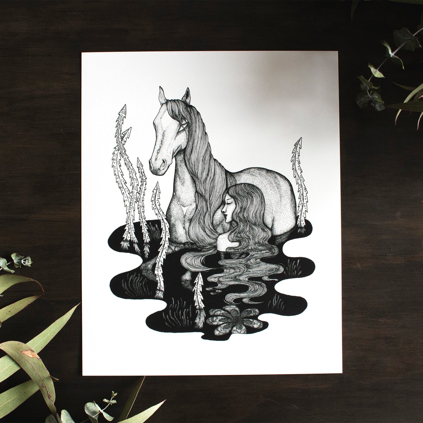 WATER KELPIES ART PRINT